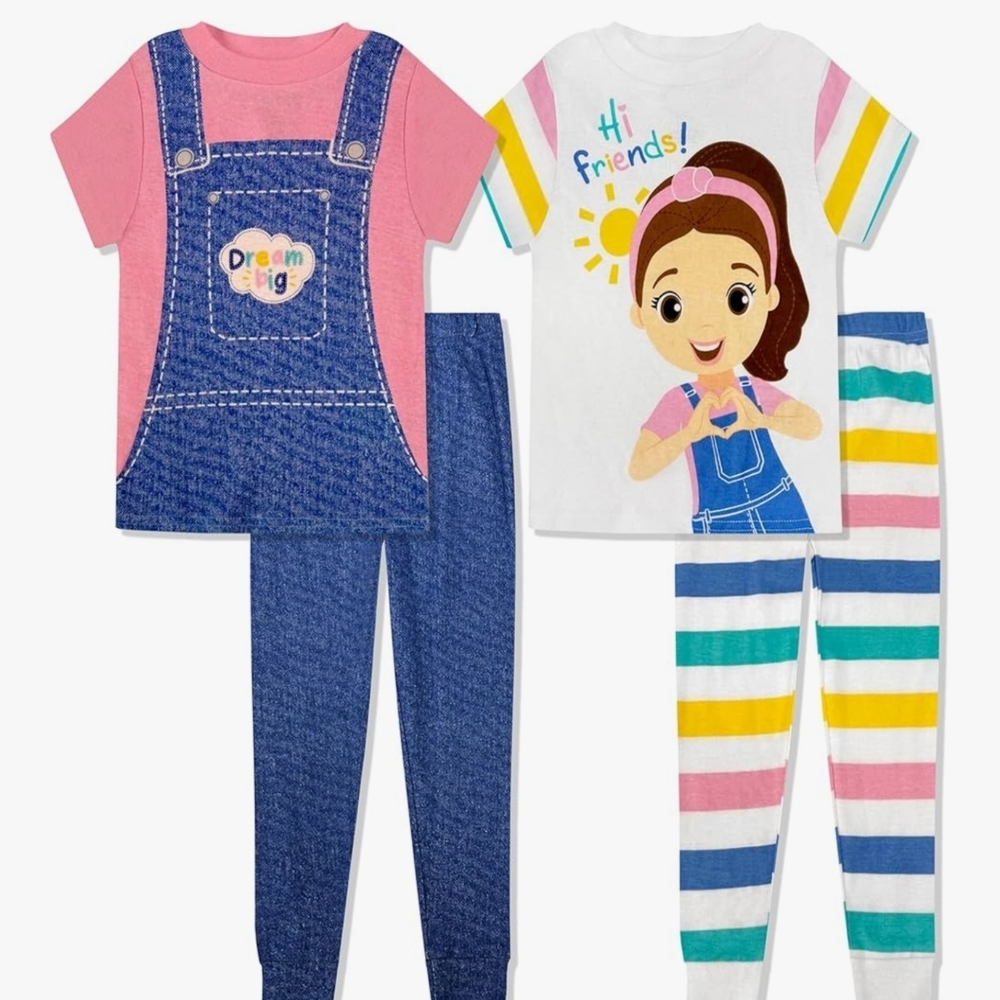 Rachel Pink and Blue Kids Pajama Set